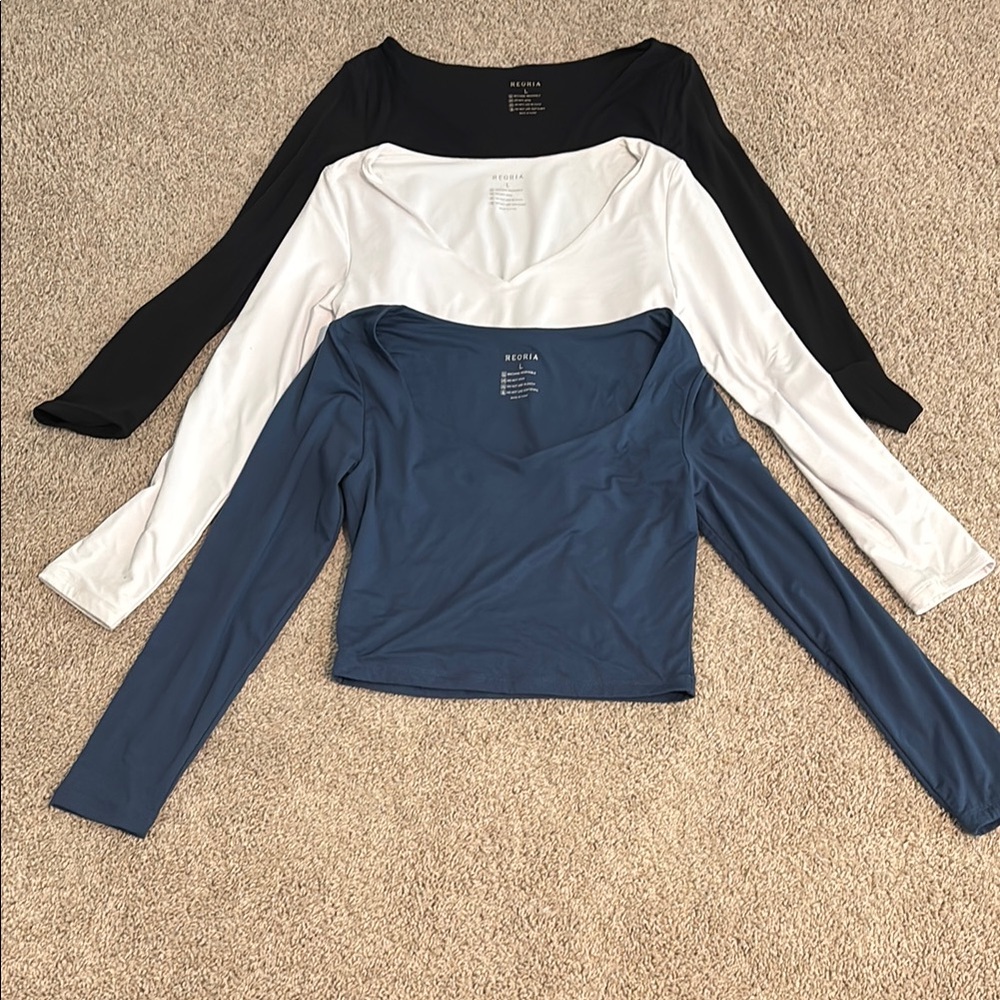 REORIA Crop Vneck Bundle